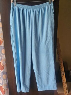 Alfred Dunner Light Blue Women's Elastic Waist Pants Size 18W